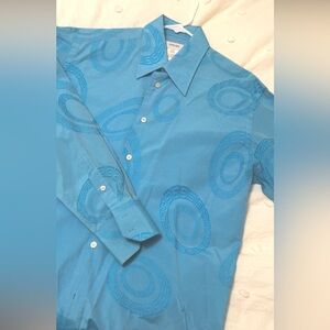 Versace Blue Button Up - Men’s Size 16.5/42